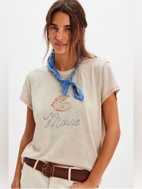 NWOT We The Free by Free People Souvenir Tee I Love Maine ⚓️🦪🦞